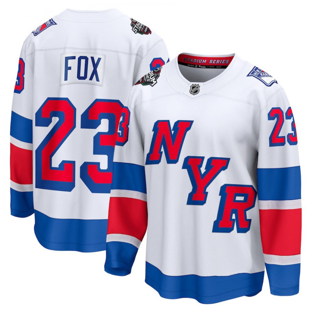 Men's New York Rangers Adam Fox White 2024 NHL Stadium Series Breakaway Premium Jersey-Pro Kit Vault | Brand New 26/27 Sports Jerseys
